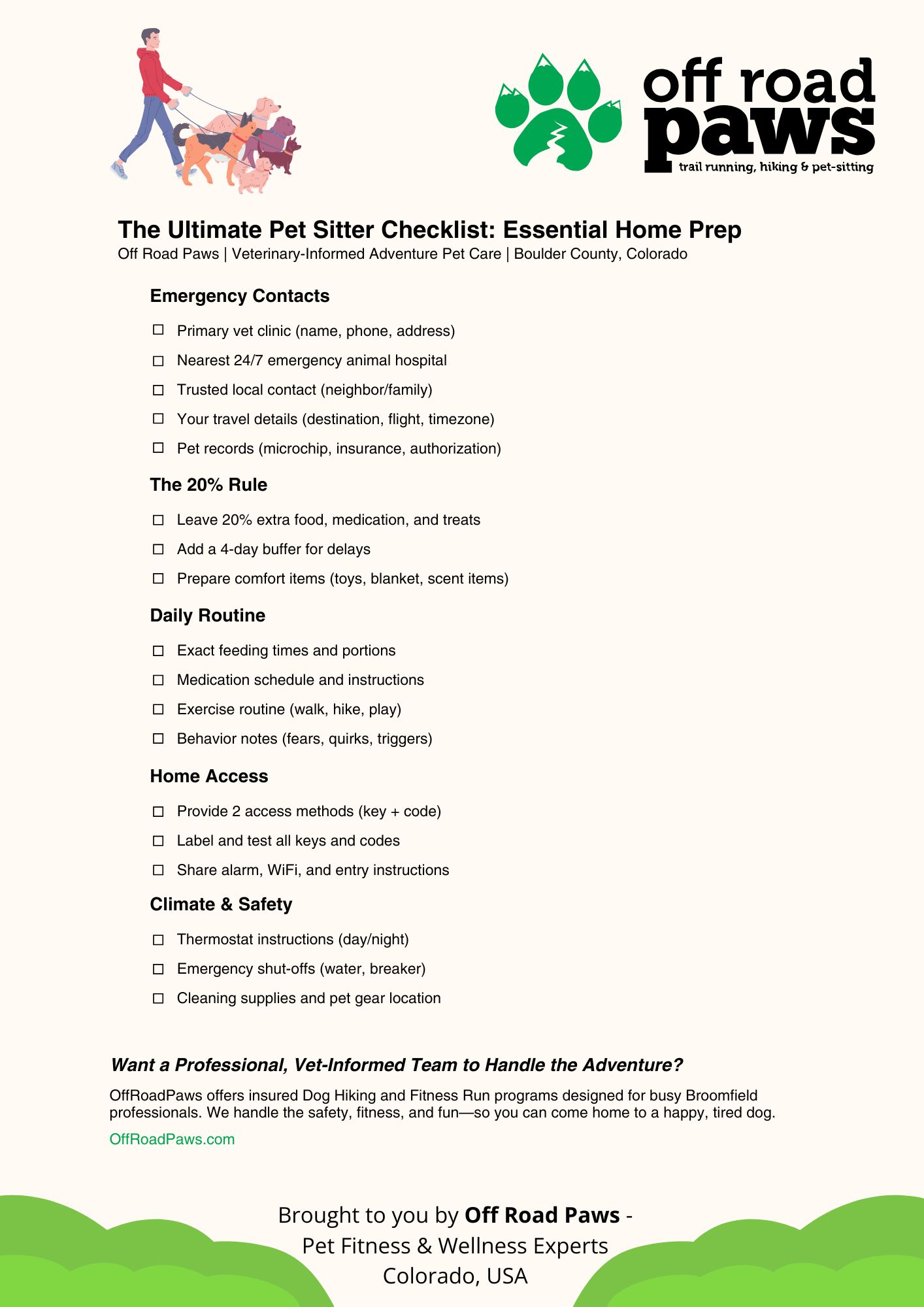 Ultimate Pet Sitter Checklist Preview
